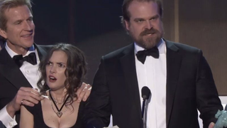 Winona Ryder turned into a human GIF last night